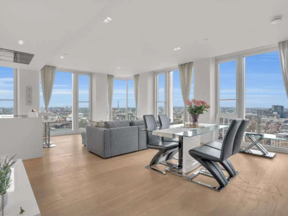 Beautiful panoramic views from the apartment in Upper Ground, London, SE1 | IIG Estates