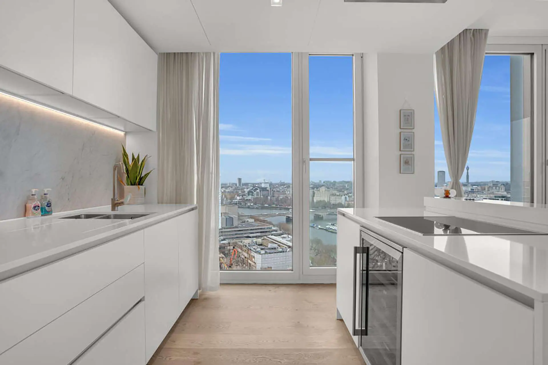 View from the kitchen of Embassy Gardens SW11 | IIG Estates
