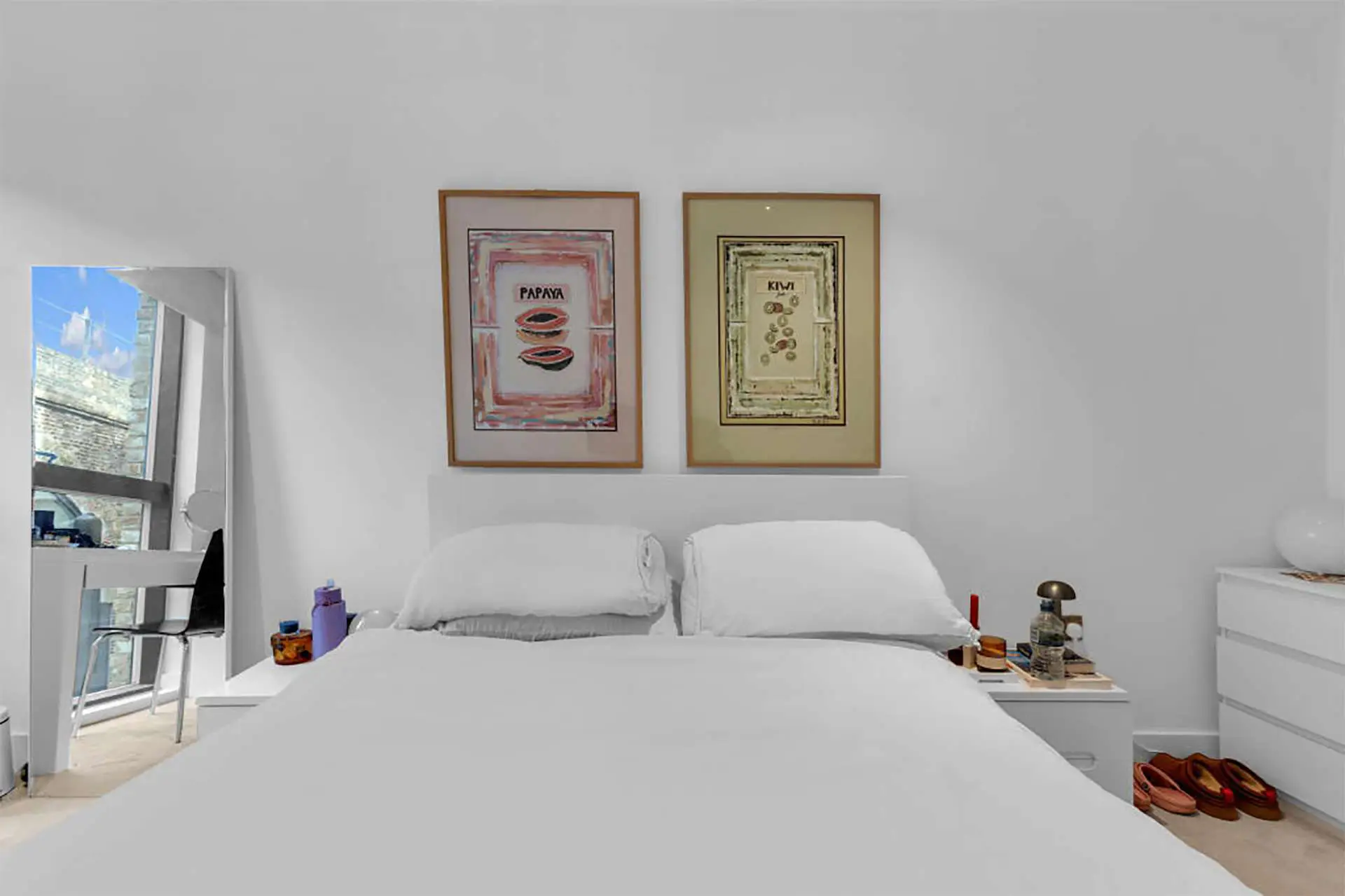 Large kingsize bed in the master bedroom of this apartment in Patcham Terrace London SW8 | IIG Estates