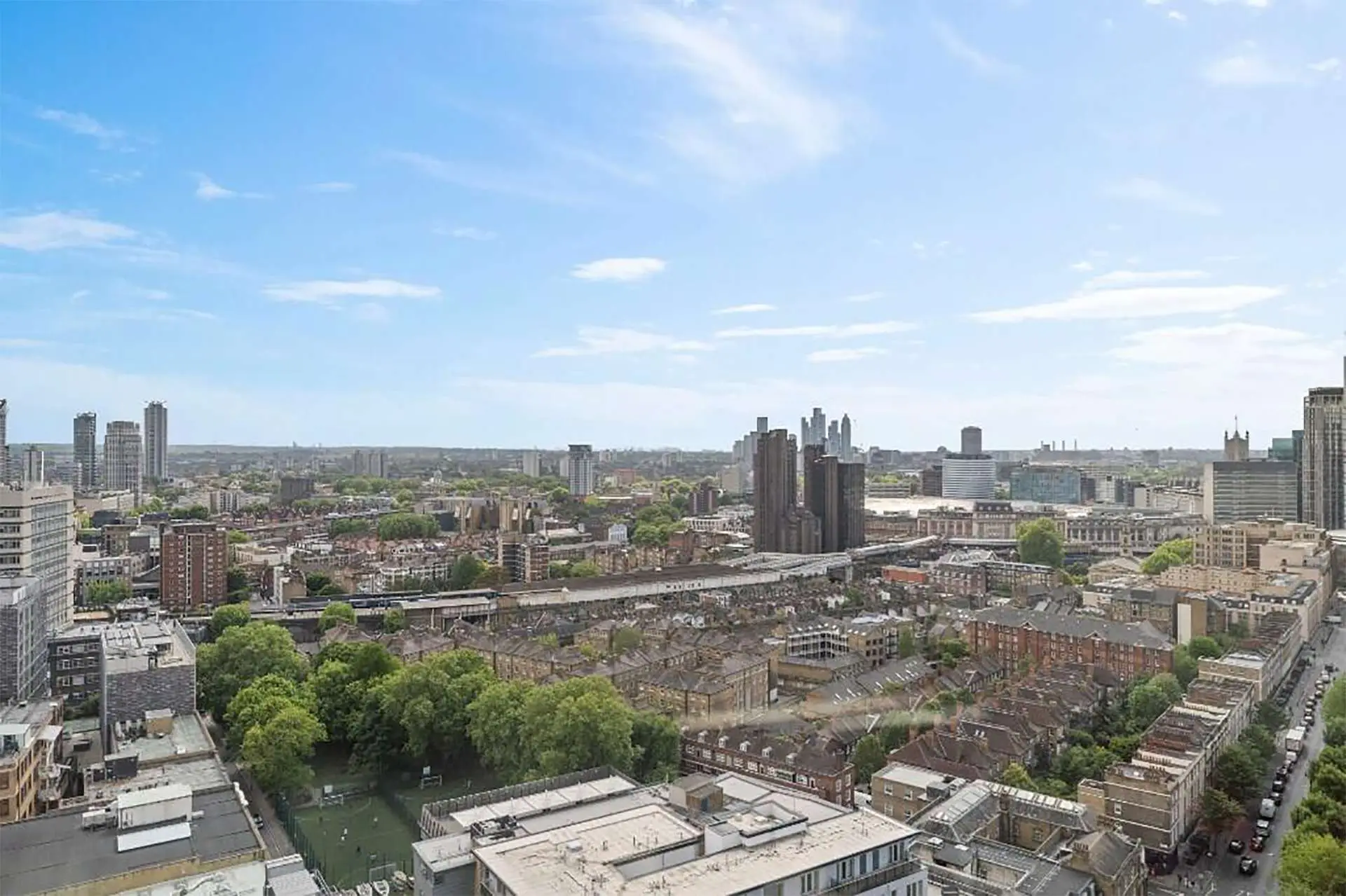 View from this stunning studio apartment in Upper Ground Southbank Tower | IIG Estates